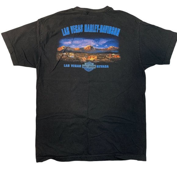 Las Vegas Harley Davidson bald eagle biker t-shirt men's large - Picture 2 of 5